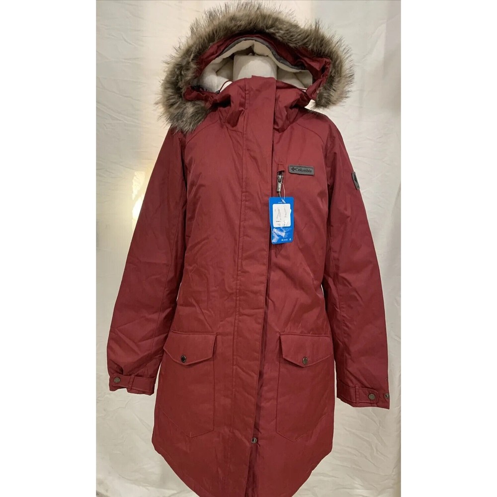 NWT Columbia women omni  heat reflective red size M $200